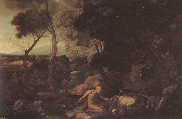 Nicolas Poussin Landscape with St.Jerome